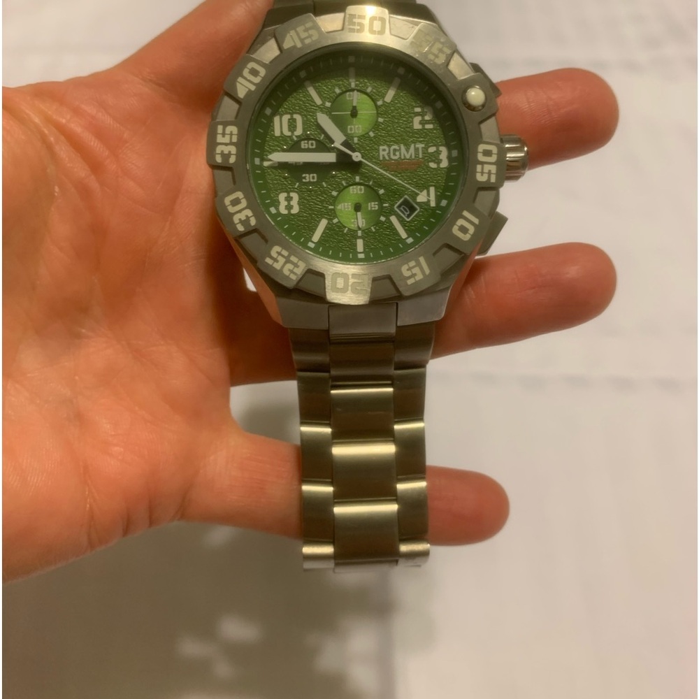 RGMT tactical green chronograph watch RG-8005